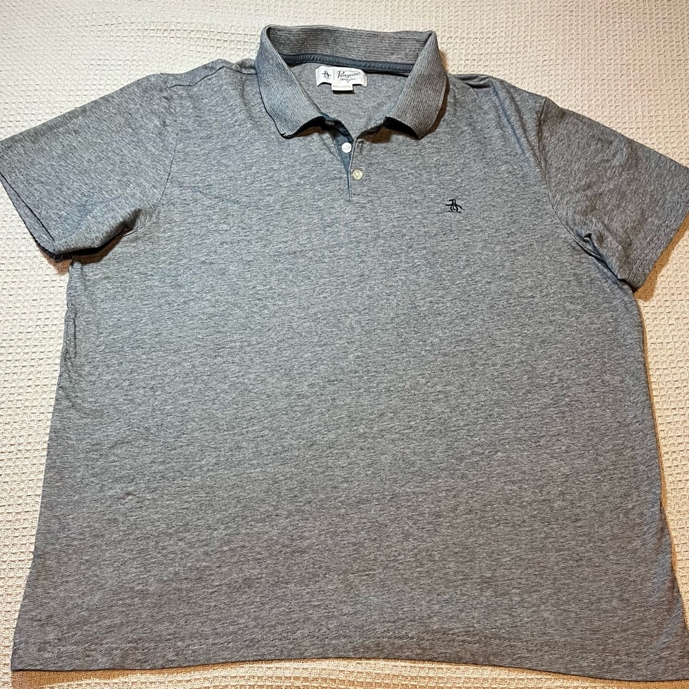 Original Penguin Gray Polo Shirt Classic size XXL